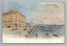 Excelsior Hotel, Naples Italy, Postcard