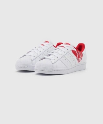 Adidas Originals Superstar FY2828 white / Red SCARLET RED Trainers UK 18 US 19