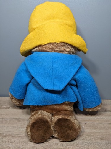 Vintage 1975 Paddington Bär Plüsch Jumbo Eden Toys USA gelber Hut blauer Mantel - Bild 11 von 13