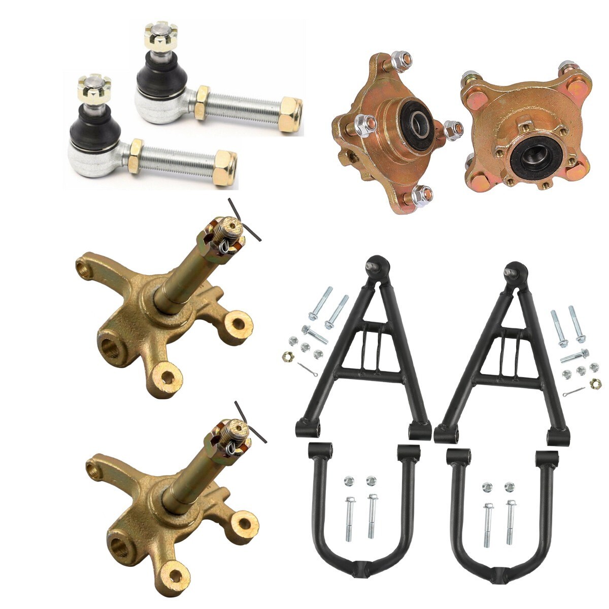 Schokdemperset Voorwielophanging Voor GY6 110cc 150cc 200cc ATV 4 Wielen Quad Go Kart 350mm Voorwielophanging Shock Swing Arm Kit