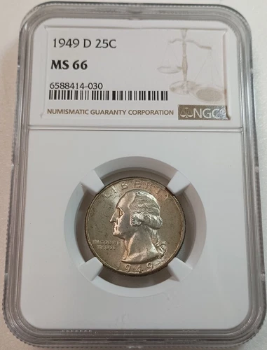 1949-D Washington 25c Quarter NGC MS66 #6588414-030