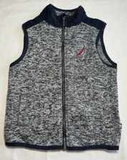 NAUTICA Size 2T Navy Heathered Logo Vest Toddler Boys EUC