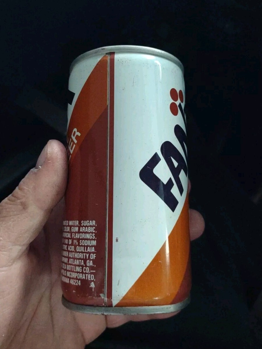 Vintage Fanta Root Beer Soda Flat Top Steel Can Collectible