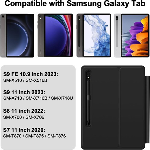 for Samsung Galaxy Tab Tab S9 FE / S9/S8/S7 11" Keyboard Case, Magnetic Backlit - Picture 14 of 32