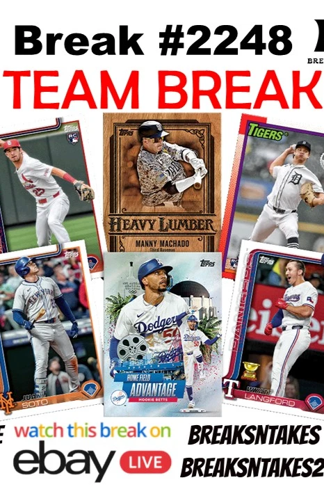 Break #2248: 2025 Topps Series 2 Baseball Hobby Jumbo CASE 6 BOX Team Break