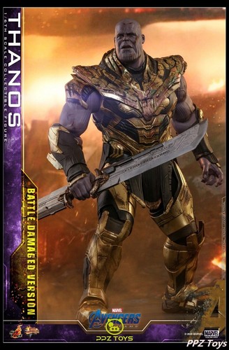 Figuras de acción dañadas 1/6 MMS564 Hot Toys Marvel Avengers EndGame Thanos Battle - Imagen 10 de 17