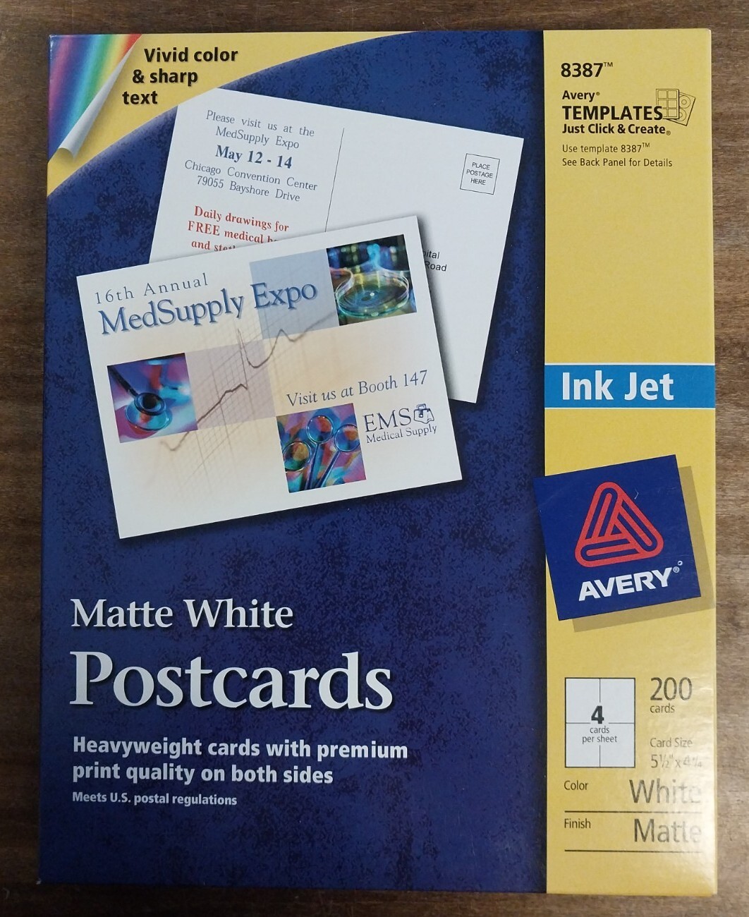 (2) Avery Postcards 8387 Inkjet 200 Cards & 152 Cards 5.5" x 4.25