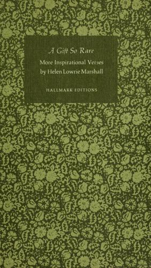 A Gift So Rare : More Inspirational Verses Hardcover Helen Lowrie