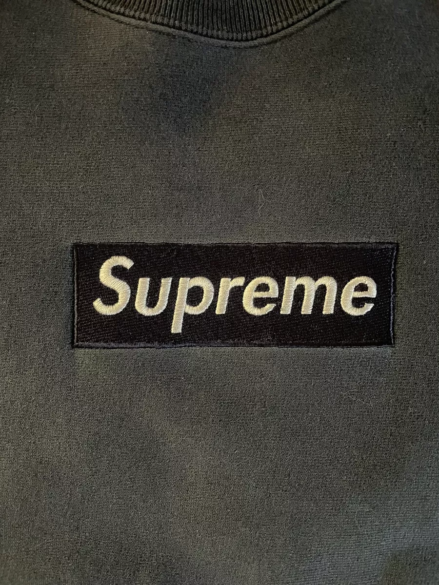 Supreme late 90s box logo crewneck navy size medium 8.5/10