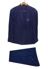 Ralph Ralph Lauren Mens Classic Fit Flat Front 2 Piece Suit in Navy 50Reg 45W