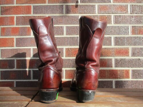 Stivali da cowboy Chippewa uomo 9 D pelle marrone western abbigliamento da lavoro pull on USA - Foto 9 di 18