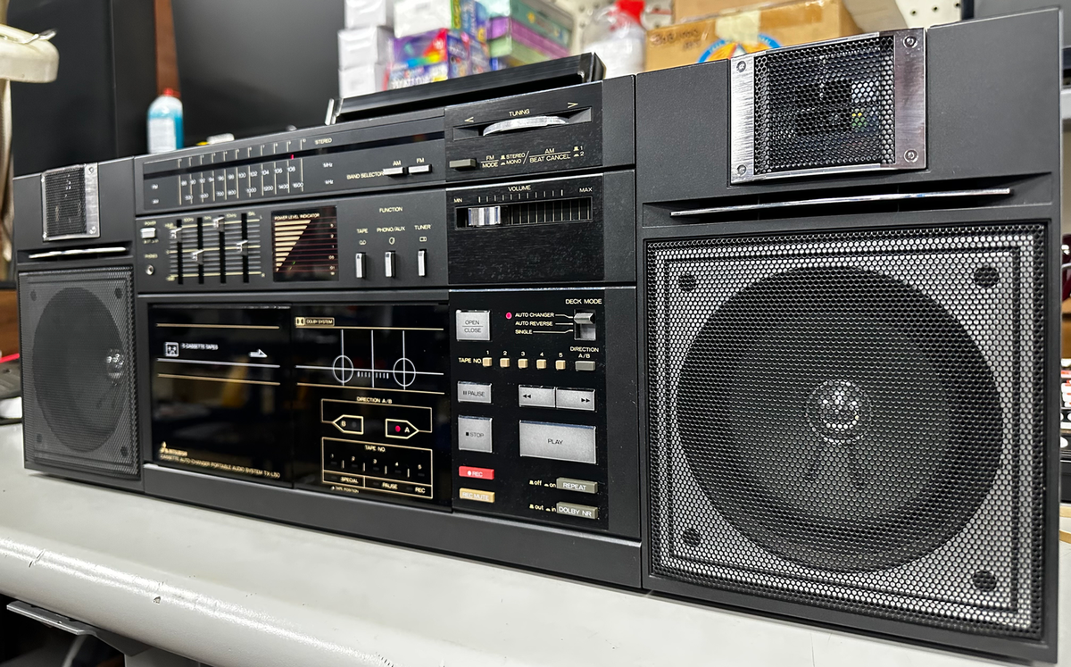 RARE NEAR MINT Mitsubishi TX-L50 Boombox w/ 5 Cassette Changer | eBay
