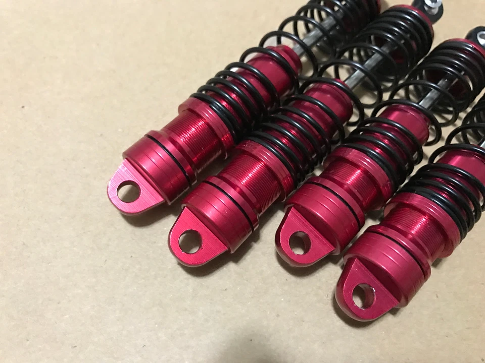 Amortiguador BIG BORE ALUMINIO para eje de 4 mm Arrma Vorteks 1/10 4x4 3S BLX rojo intenso Foto 2 de 3