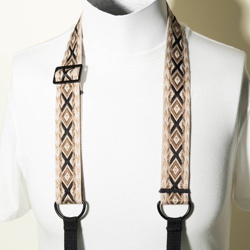 Khaki Coffee Vintage Style Camera Strap 30-48" Adjustable w/ Peak Design Anchors - Picture 3 of 10