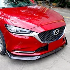 For 2019-2021 Mazda 6 Atenza Carbon Look Front Bumper Body Kit Spoiler Lip 3PCS