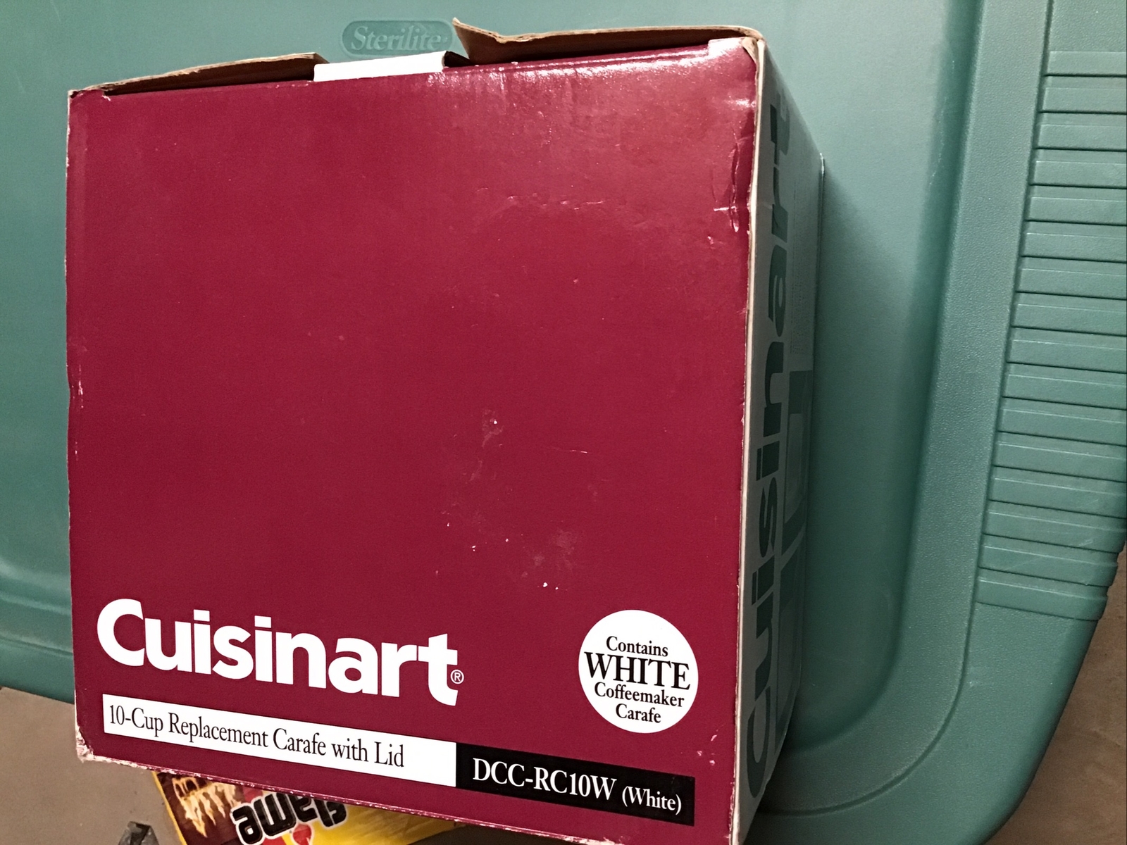 VINTAGE Cuisinart 10 Cup Coffee Maker Replacement Carafe W/Lid White