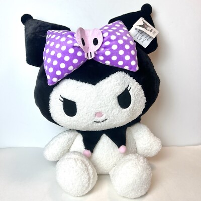 New Sanrio Hello Kitty Big Kuromi Soft Plush Doll Toy Stuffed Animal Cute Japan