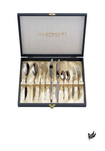Kobayashi Kogyo Lucky Wood Cutlery Set Made in Japan Leiria 10 pc