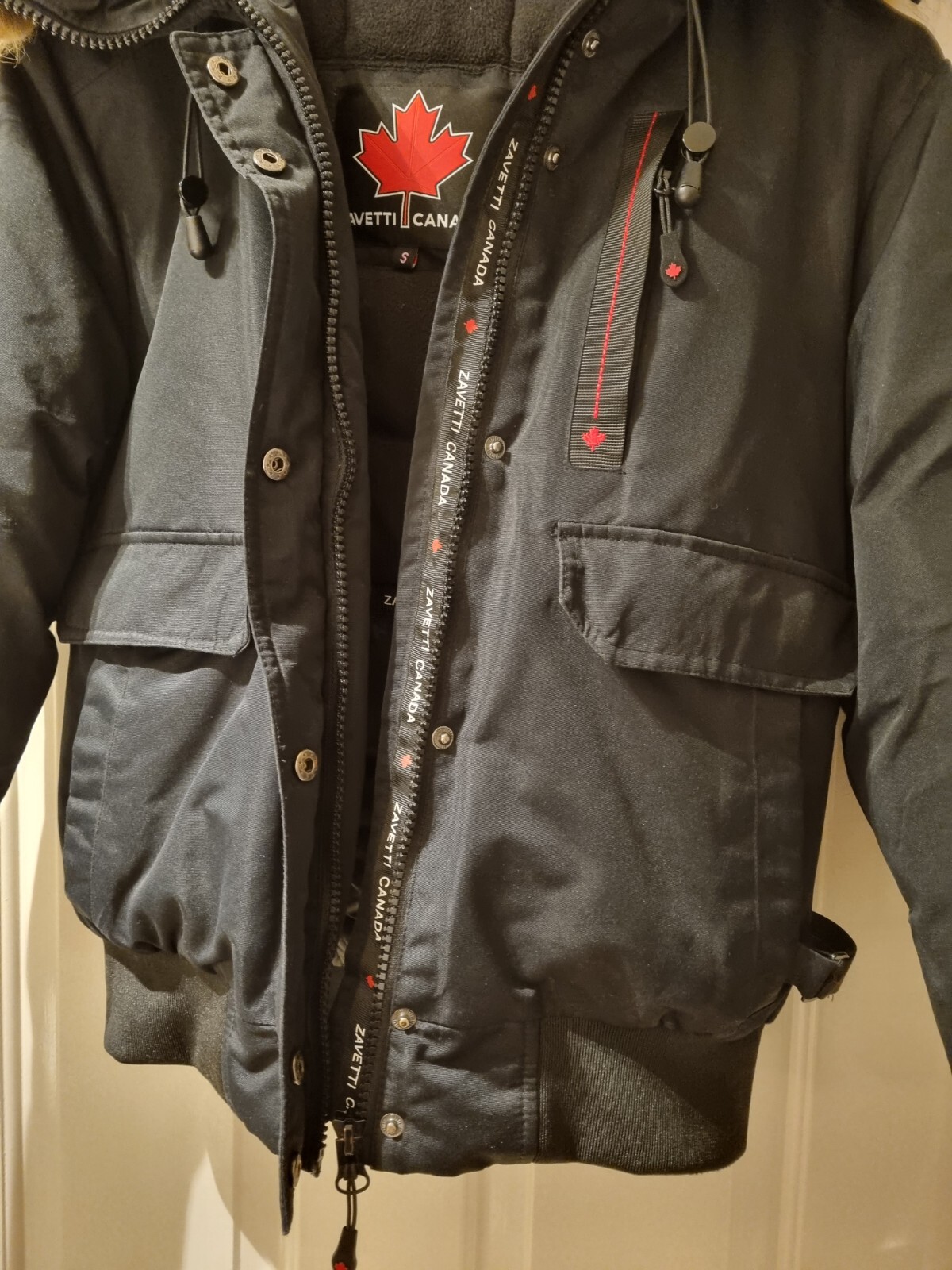 Ladies Size Small 810 Black Zavetti Canada Gabellia Short Length Coat