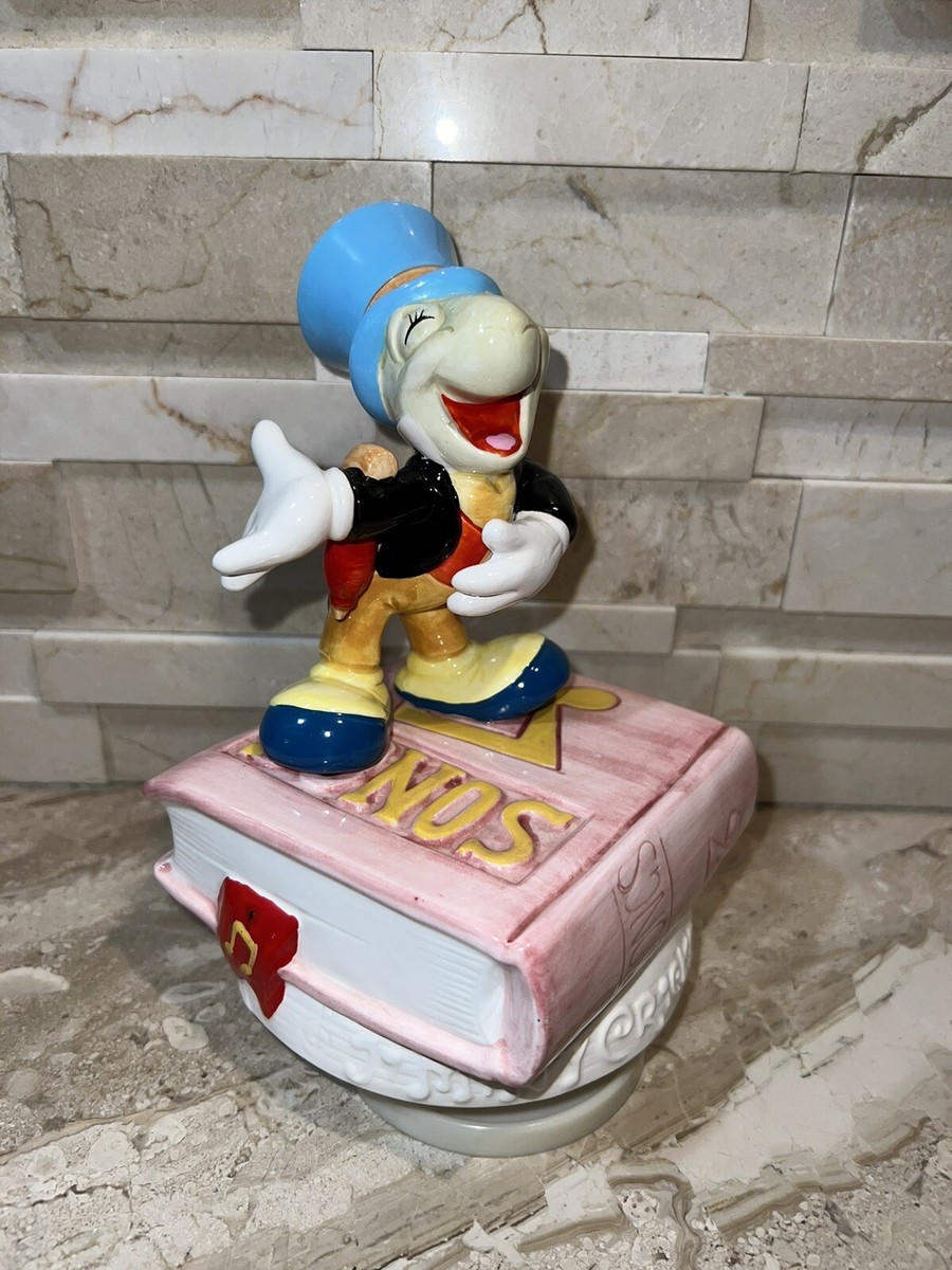 Vintage Jiminy Cricket SCHMID Musical Wind Up Box Walt Disney
