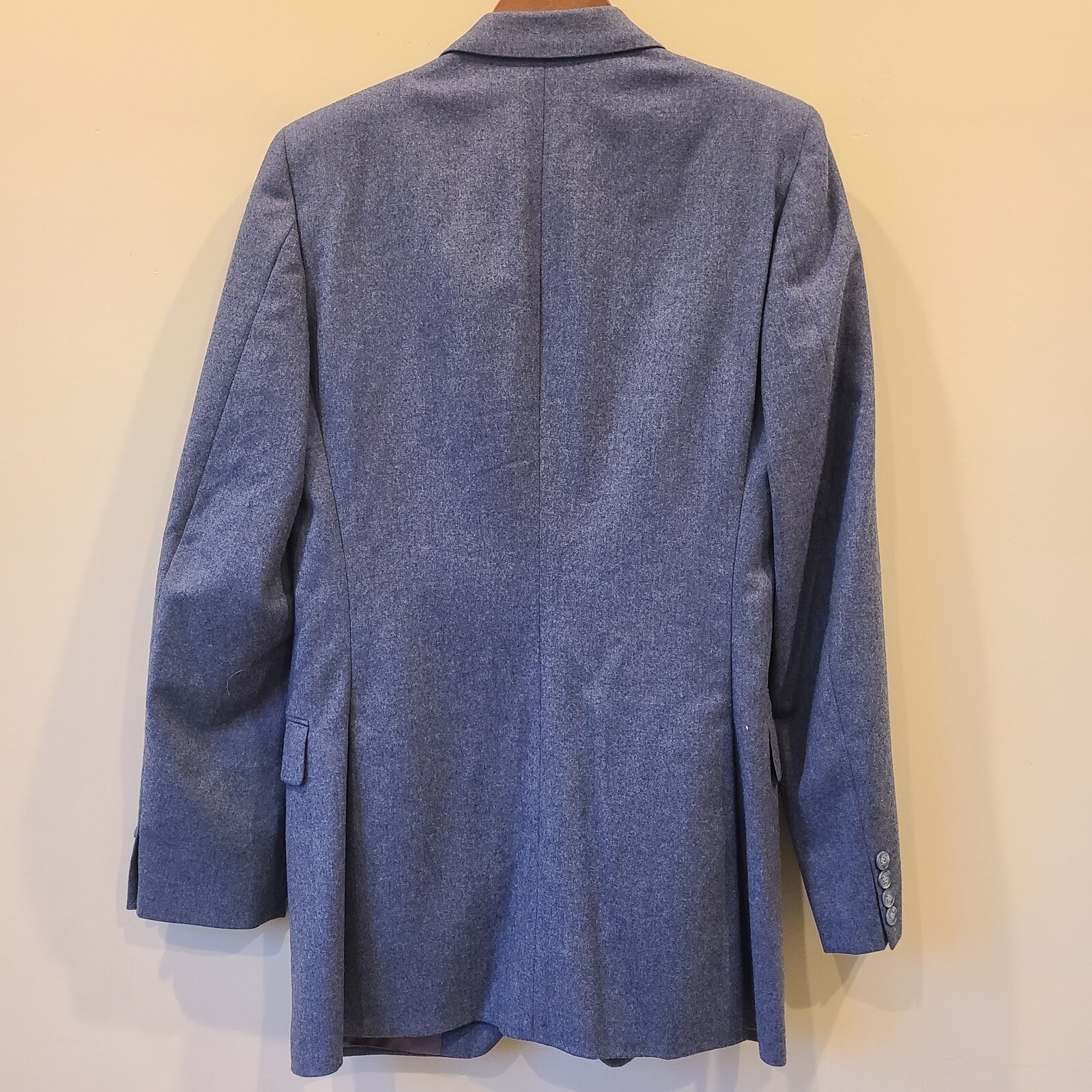 Giacca blazer Yves Saint Laurent uomo 100% lana cappotto sportivo blu doppio ventilato