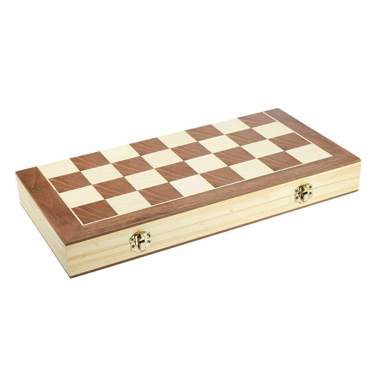 Large Chess Wooden Set Folding Chessboard Magnetic Pieces Wood Board UK New