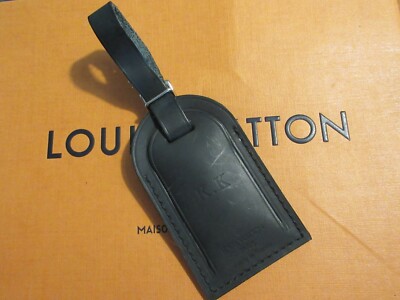Dark Green Leather Luggage Tag 