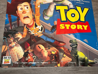 Huge 46” X 62” Original TOY STORY 1995 FRENCH France Movie POSTER