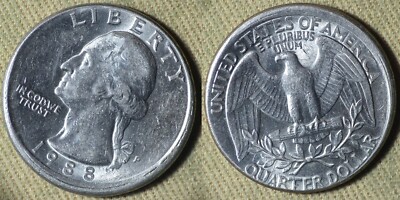 Error : 1988P Quarter Broadstruck, Off Center IREC2724