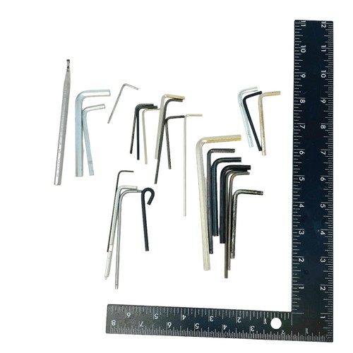 25 Pcs Assorted Ball Point end Long Arm Hex Keys and Punch Chisel - Picture 2 of 8