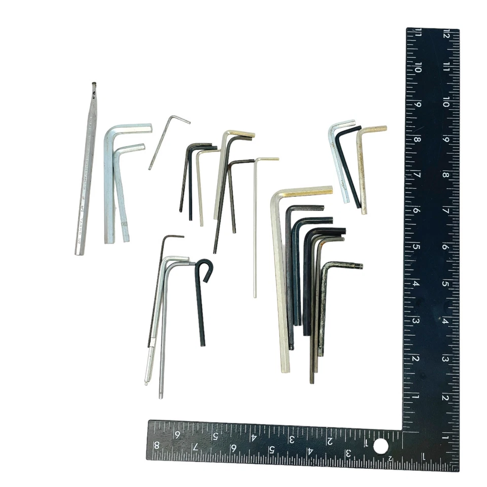 25 Pcs Assorted Ball Point end Long Arm Hex Keys and Punch Chisel - Image 2 of 4