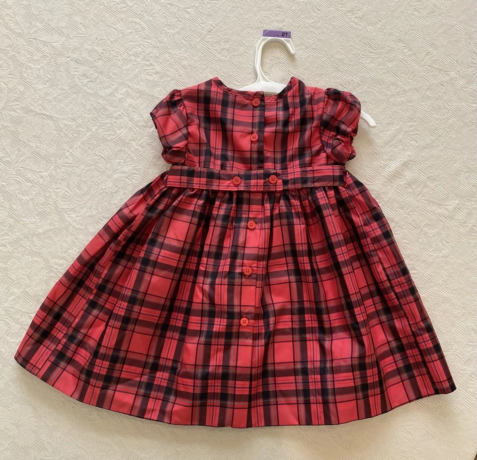 First Impressions Baby Girl Tartan Smocked Dress 18 Months - Image 4 of 4