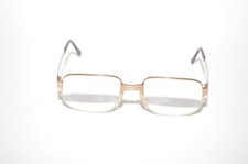 Vintage Page and Morel Eyeglasses Pietro Gold Tone Brushed Metal 56 22 RARE