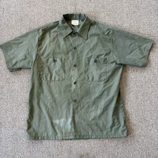 Vintage 70s Big Mac Penn-Prest Shirt Mens Medium Olive Short Sleeve Work