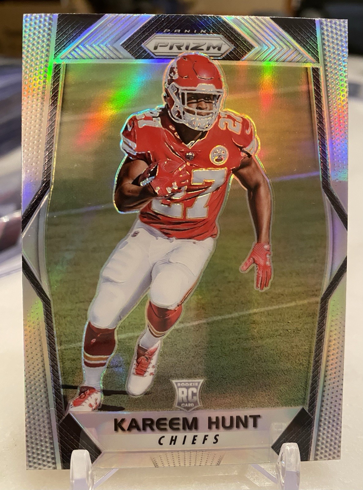 ✨✨ KAREEM HUNT / ROOKIE SILVER PRIZM ✨✨ 2017 PANINI PRIZM - KC CHIEFS RB