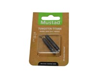 Mustad Tungsten Titanx Skinny Drop Shot Weights Fishing 1/2 Oz 2 Pack Black