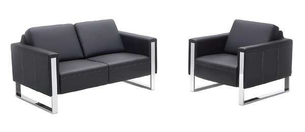 Sofagarnitur Sofa Sessel Couch Polster Luxus 1 Sitzer 2-Sitzer BüRomöBel Leder-image