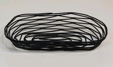 Artisan Oblong Black Small Steel Basket 22.5 x 4 x 11 cm
