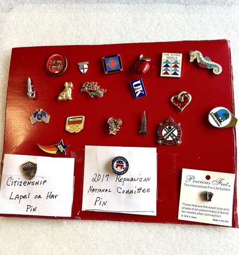 Lot 21 Lapel Pins Brooches Precious Feet Olympic Alligator Rose Apple Enamel
