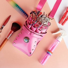 Barber Scissors Bag Hairstylist Waist Bag 7-Slot Detachable Scissor Holder AYQZ