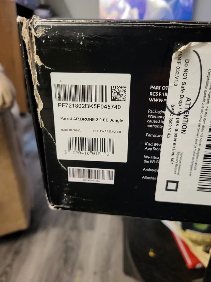 Parrot AR Drone 2.0 - Elite Edition Quadcopter Indoor Outdoor Drone, Jungle Used - Image 3 of 4