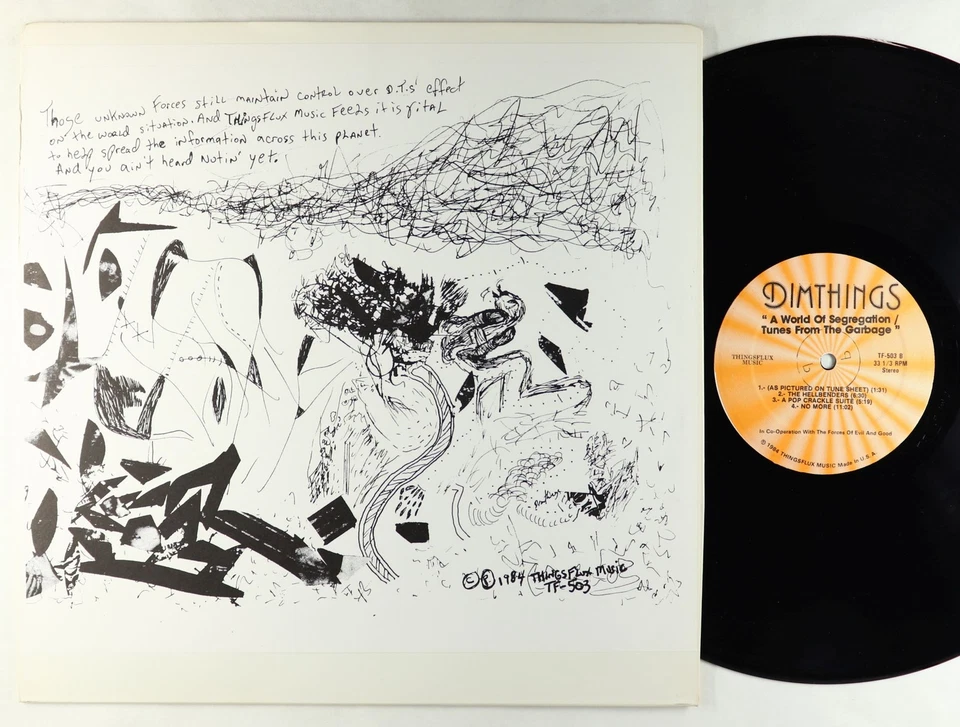 Dimthings - A World Of Segregation/Tunes From The Garbage LP - Thingsflux VG+ - Image 2 of 2