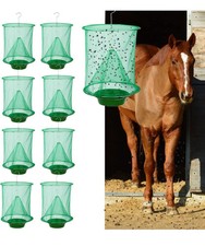 8 Pack Ranch Fly Traps Outdoor Hanging Fly Trap Reusable Stable Fly Catcher Bag