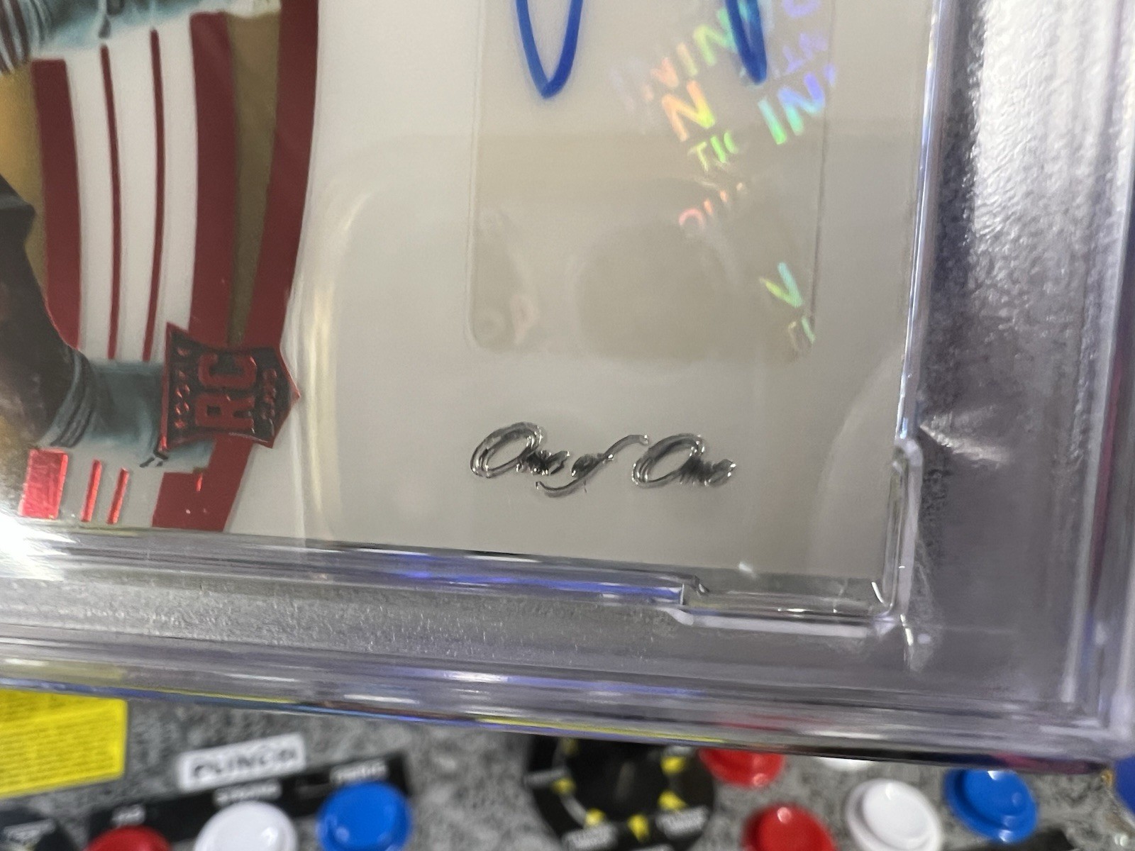 2022 Immaculate Luis Sinisterra RC Rookie Dual Swatch Auto Ruby 1/1 PSA 9 MINT view 5