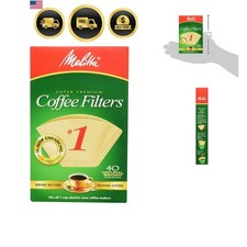 620122 40 Count Natural Brown Cone Coffee Filters Pack of 5