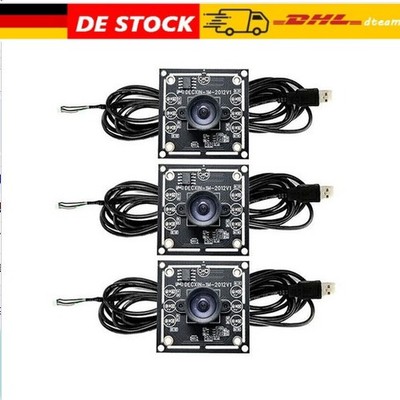 3x 100-Grad-Kameramodul 1 MP HBV OV9732 30 FPS Kamera Set + 2m USB Kabel #