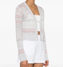 Missoni zigzag striped woven sequin cardigan Size S