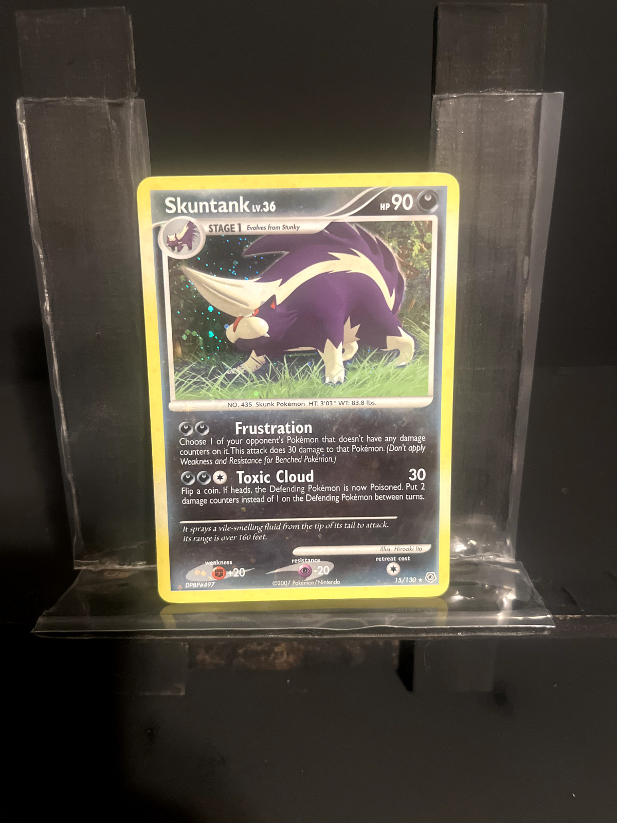 Skuntank 15/130 Diamond and Pearl Reverse Holo - Pokemon TCG - NM - Crisp