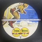 VINTAGE SOLDIER TYDOL VEEDOL MOTOR GASOLINE OIL PORCELAIN SIGN — photo 3