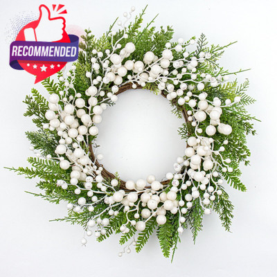 Artificial Winter Wreath 20 Inch White Berry Wreath Winter Wreaths For Front